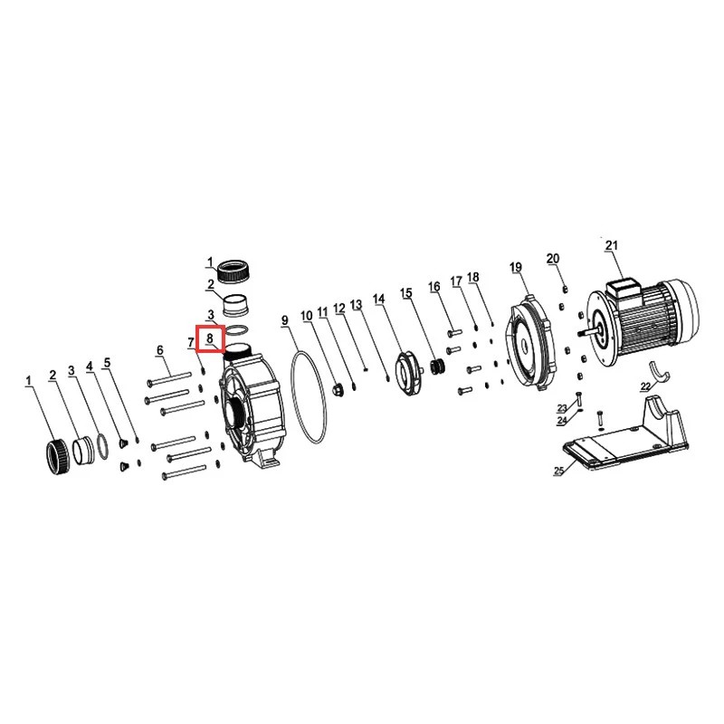 Корпус насоса Pool King WTB750 03-1308с для бассейна Корпус насоса Pool King WTB750 03-1308с для бассейна