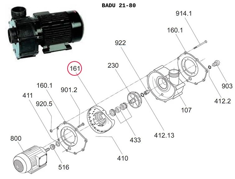 Крышка задняя насоса Speck Badu 21/80; 21/81 (2923.116.100) 292.3116.100 для бассейна Крышка задняя насоса Speck Badu 21/80; 21/81 (2923.116.100) 292.3116.100 для бассейна