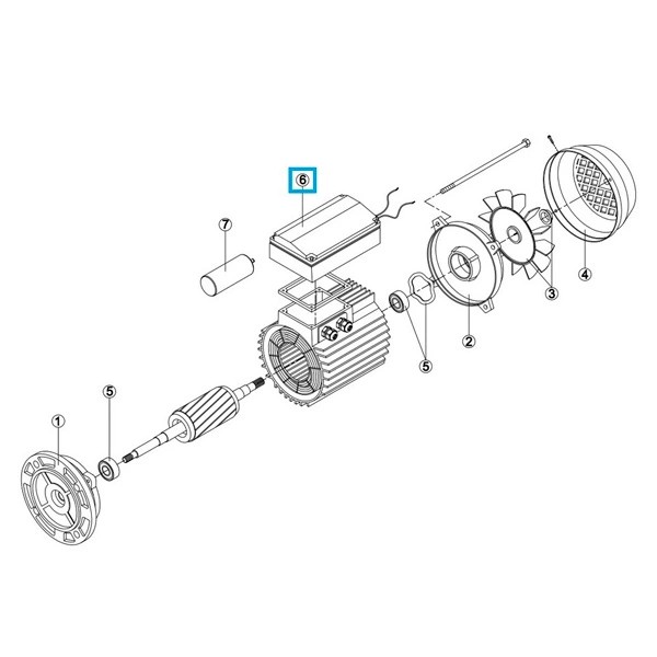 Крышка коробки распаячной насоса Kripsol KA/KAP (MEC-100) 6408.A для бассейна