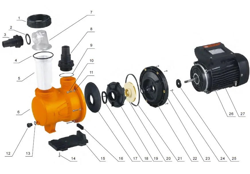 Уплотнительное кольцо крышки префильтра для насоса FCP 180S/250S B2701081110 для бассейна Уплотнительное кольцо крышки префильтра для насоса FCP 180S/250S B2701081110 для бассейна
