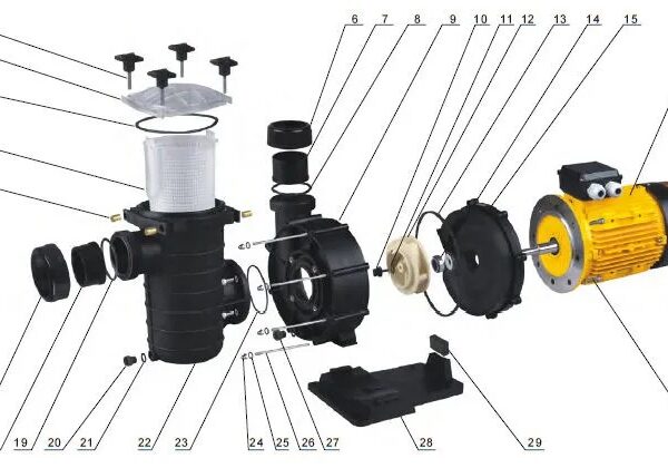 Гайка крепления рабочего колеса для насоса Glong FCP-2200A/3000A/4000A BTP2200A-10 для бассейна
