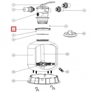 Хомут фланца бочки фильтра Aquaviva V350–650