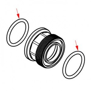Уплотнительное кольцо муфты нижнего коллектора для фильтра Aquarius Side MG011430 для бассейна