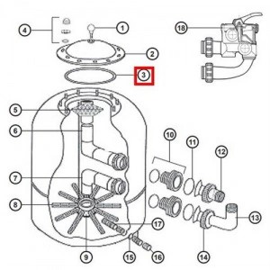 Прокладка крышки фильтра Hayward Powerline Polyester NCX12005 для бассейна