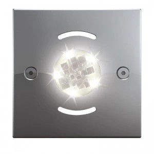 Светодиодный светильник для бассейна Fluvo Q-Line LED Spot (белый матовый) с квадртной рамкой 105х105