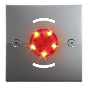 Светодиодный светильник для бассейна Fluvo Q-Line RGB Spot (цветной матовый) с квадртной рамкой 105х105