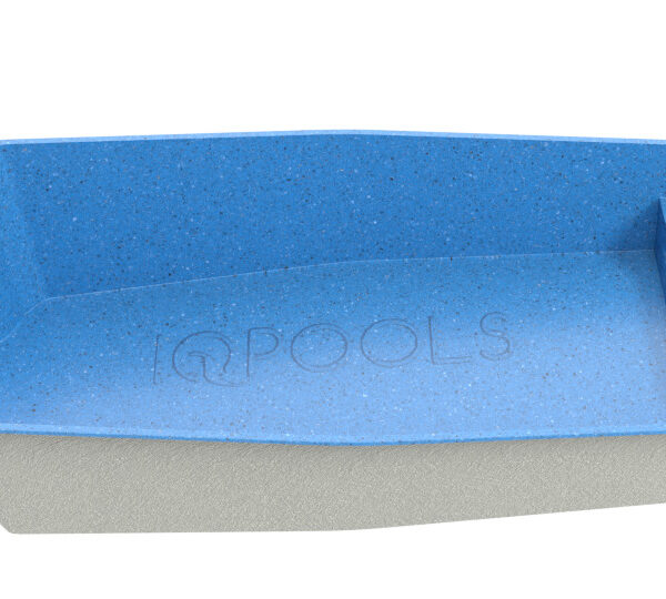 Композитный бассейн IQPools Аллегро 8.8х4х1.01-1.65 м объем 38 м3 голубой гранит