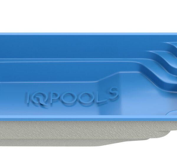 Композитный бассейн IQPools Квартет 7.3х3.2х1.25-1.6 м объем 28 м3 650 кг голубой