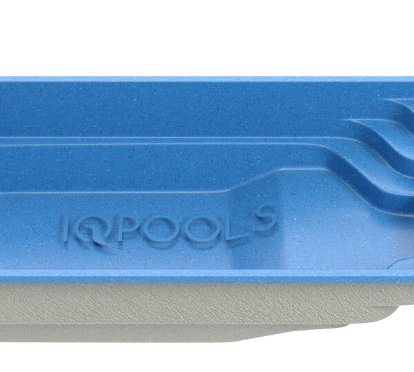 Композитный бассейн IQPools Квартет 7.3х3.2х1.25-1.6 м объем 28 м3 650 кг голубой гранит