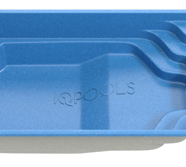 Композитный бассейн IQPools Темп 6.1х3.2х1.25-1.6 м объем 24 м3 вес 550 кг голубой гранит