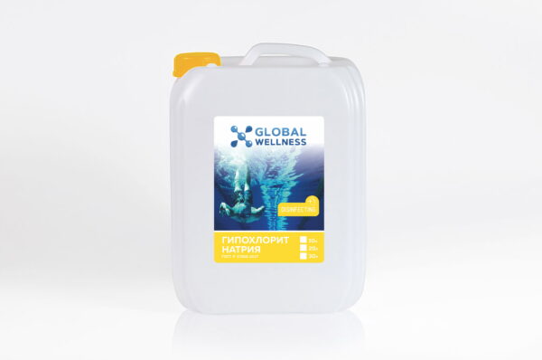 Жидкий хлор для бассейна ЭКОХЛОРИН PRO (20л) ГОСТ Р 57568-2017 Global Wellness арт. 1500220000