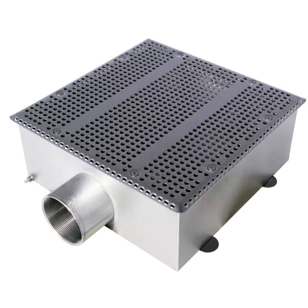 Донный слив квадратный для бассейна 350x350x150 3" (Плёнка) Runwillpools Р4-12N AISI-304 шлифованный