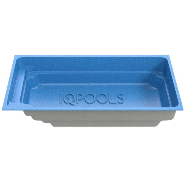 Композитный бассейн IqPools Байкал 8х3.5х1.57 голубой прямоугольный 30 м3