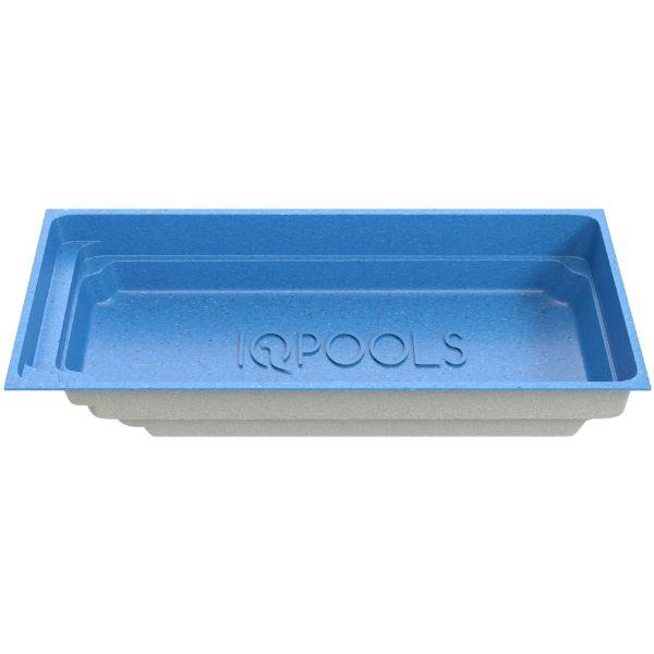 Композитный бассейн IqPools Каспий 10х4х1.57 голубой прямоугольный 45 м3