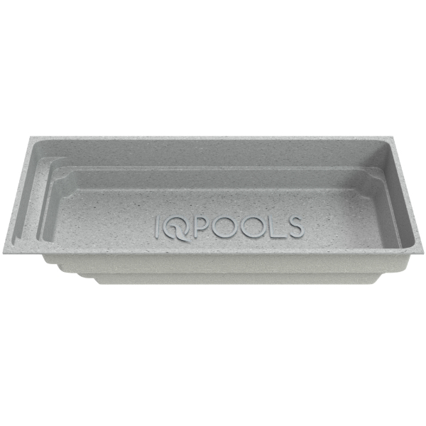 Композитный бассейн IqPools Каспий 10х4х1.57 серый прямоугольный 45 м3