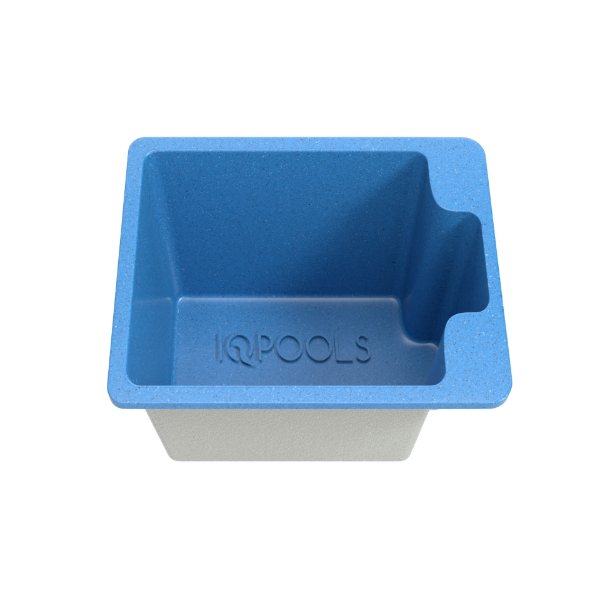 Композитная купель IqPools Квадро 2.8х2.3х1.8 голубой прямоугольная 9 м3