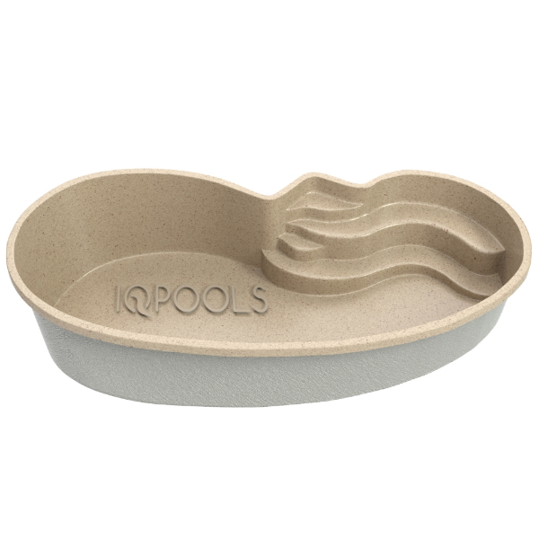 Композитный бассейн IqPools Релакс 7.5х3.5х1-1.62 песочный овальный 30 м3